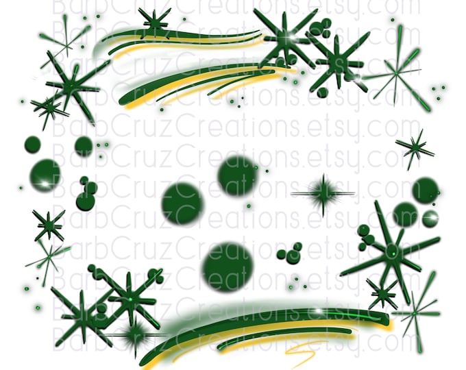Airbrush accents layout Background, Airbrush png, Sublimation Transfer, Digital Download, Sublimation Designs, clipart, green, yellow