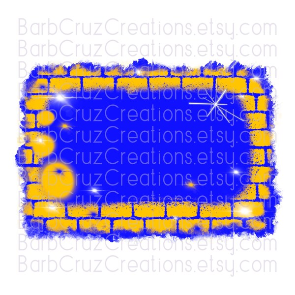 Blue and Yellow Wall Art Etsy