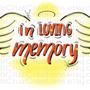 Airbrush, In Loving Memory of, Angel Wings, Sublimation Design, Digital Downloads, png, clipart