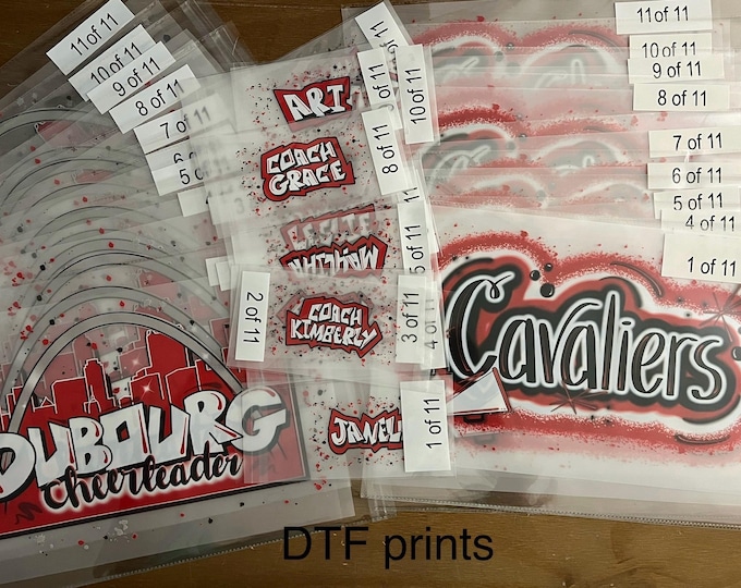 Custom Order OR any images from my shop printed on a DTF or Sublimation Print Transfer, Heat Press Ready