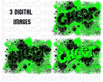 Cheer, Airbrush Backgrounds, Lime Green, Airbrush Background, png, sublimation designs, digital downloads, tshirt designs, heat transfers