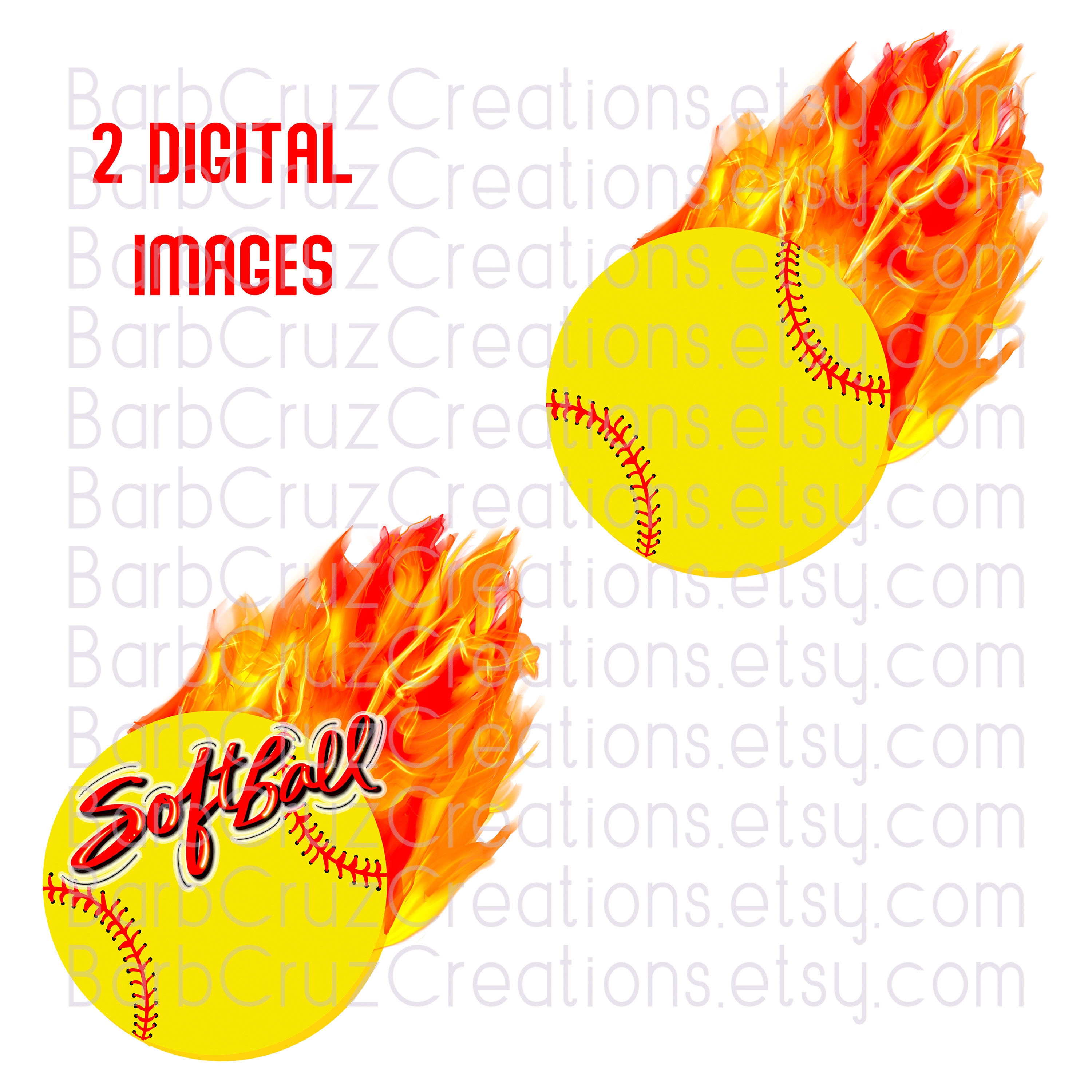 rocfk and fire softball clipart