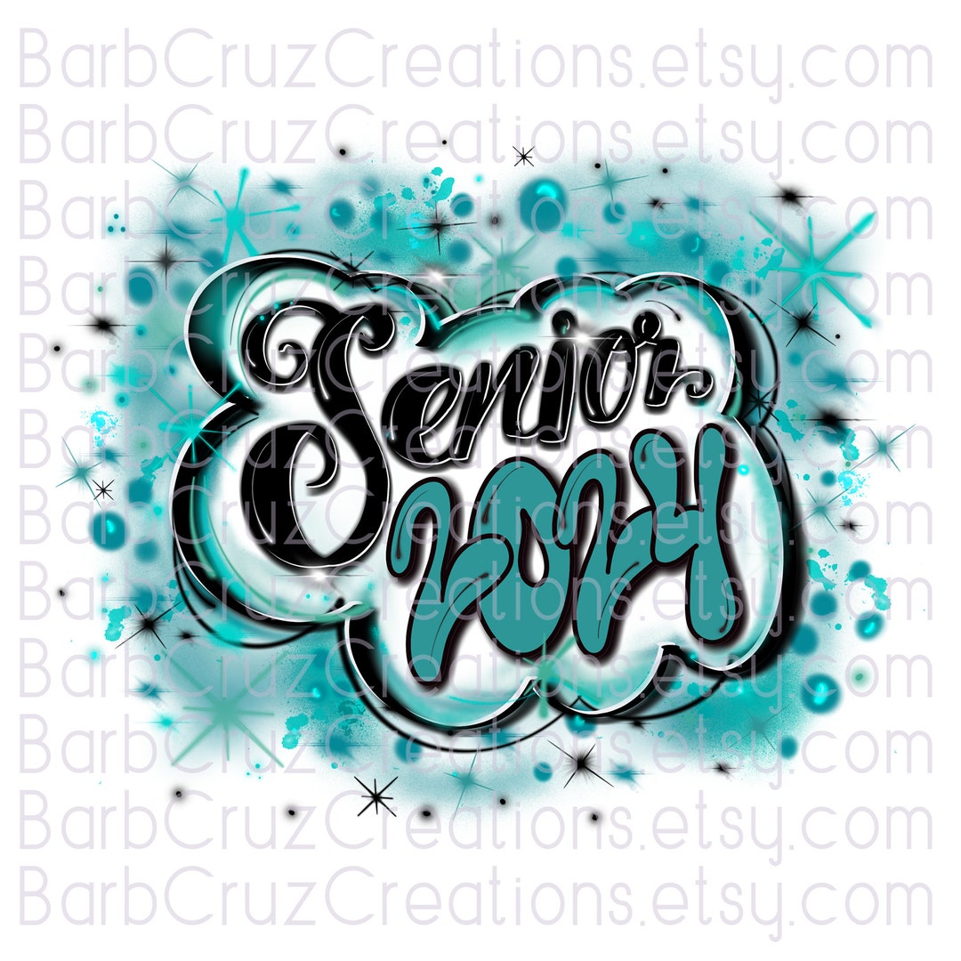 Senior 2024, High School, Class of 2024, Graduate, Airbrush