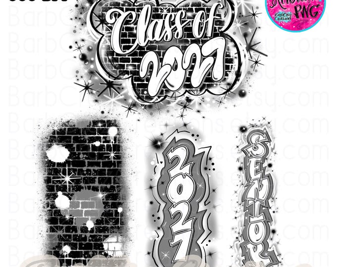 Airbrush png, Senior, Class of 2026, Graffiti designs, Heat Transfer, High School Senior, College, Gray pant leg, sleeve design vertical