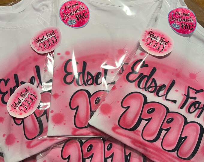 Airbrush custom school name and year / reunion/ college grad shirt / Edsel Ford 1991 / Airbrush Apparel / Airbrush T-Shirt / Graffiti shirts