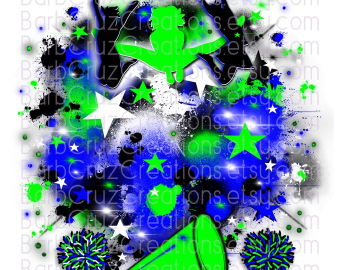 Cheerleader, designs, Cheer Shirt png, Cheer Team shirt, Sports Team Airbrush, Airbrush, Cheer Airbrush, Sublimation Design, orange, blue