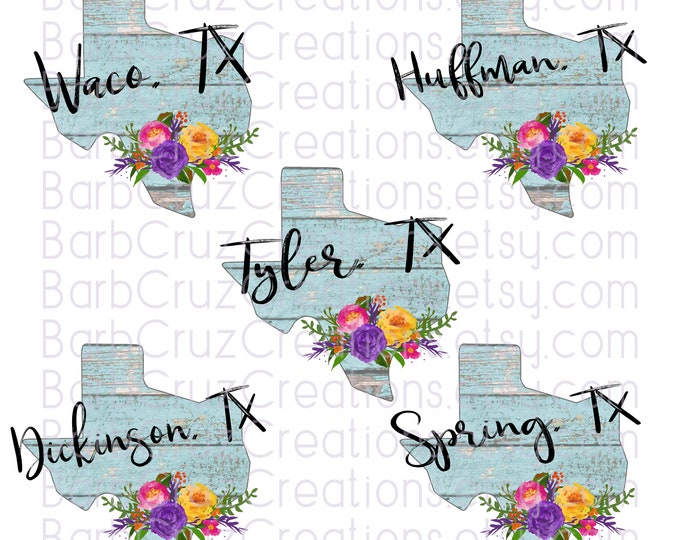 Texas, TX, Dickinson, Waco, Tyler, Spring, Huffman, Bundle, PNG, Digital Images, instant downloads, sublimation designs, clip art