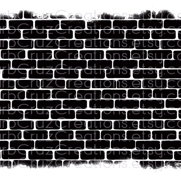 Black and white brick wall for a graffiti background or airbrush fun lettering. Sublimation Designs on shirt, tumblers, or products you sell