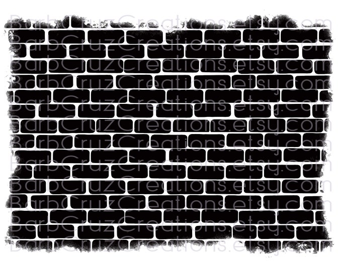 Black and white brick wall for a graffiti background or airbrush fun lettering. Sublimation Designs on shirt, tumblers, or products you sell