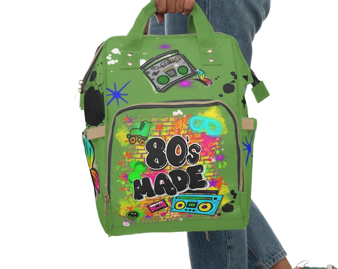 Custom Graffiti, Computer Bag, Hip Hop Dance Bag, Sports, Diaper Bag, Airbrush, Multifunctional Backpack, 90s Style Retro School Bag