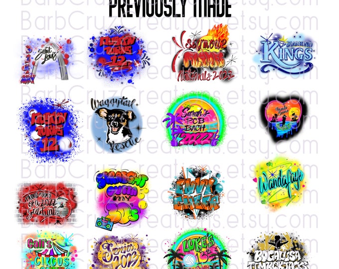 Custom Order / Vanessa / Airbrushed Name / Graffiti / Retro / customized digital / Hip Hop / Personalized Image / Airbrush Popular Shirt png