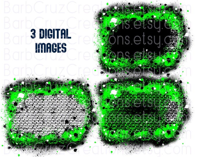 Airbrush png, Brick Wall, Graffiti Background, Digital Airbrush, Graffiti Wall, Hip Hop, sublimation designs, digital download, lime, green