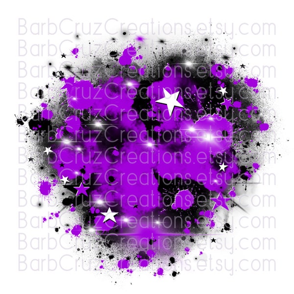 Star Burst, Airbrush, Digital, clipart, png, jpg, sublimation designs, digital download, digital airbrush, shirt transfer, black, purple