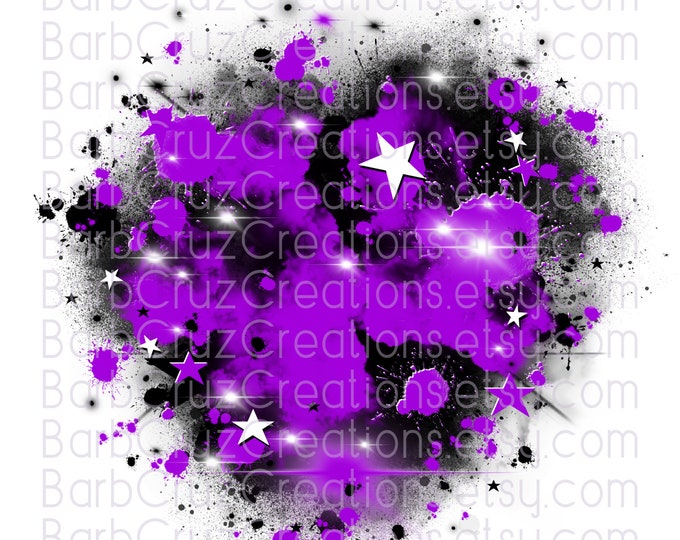Star Burst, Airbrush, Digital, clipart, png, jpg, sublimation designs, digital download, digital airbrush, shirt transfer, black, purple