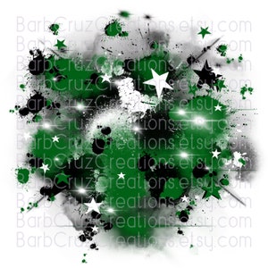 Airbrush png, Star Burst, Digital, png, jpg, sublimation designs, digital download, airbrush, shirt transfer, black, green, background