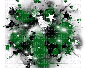 Aerografo png, Star Burst, Digitale, png, jpg, disegni per sublimazione, download digitale, aerografo, trasferimento per maglietta, nero, verde, sfondo