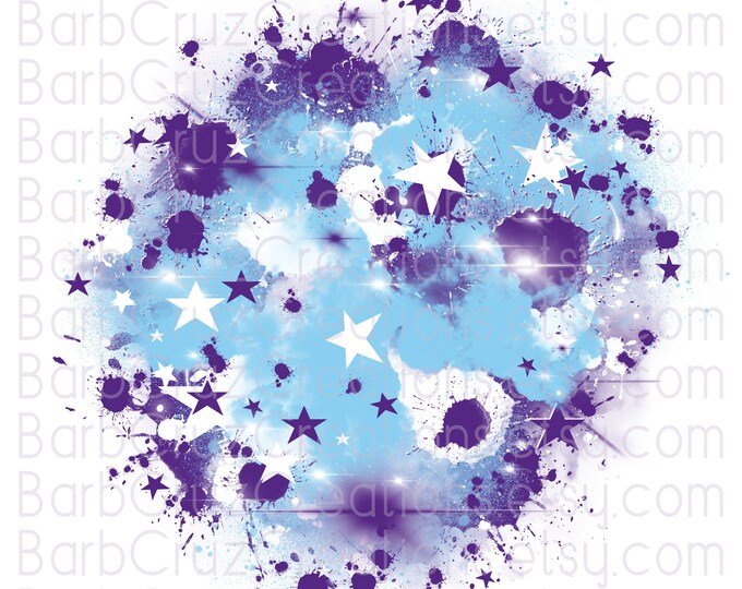 Star Burst, Airbrush, Digital, clipart, png, sublimation designs, digital download, digital airbrush, shirt transfer, purple, white, blue