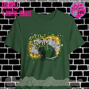 Football, Game Day, Splatter paint designs, Team, Sport, Team Spirit, Airbrush, Sublimation Design, png, jpg, Football Season, green, yellow image 3