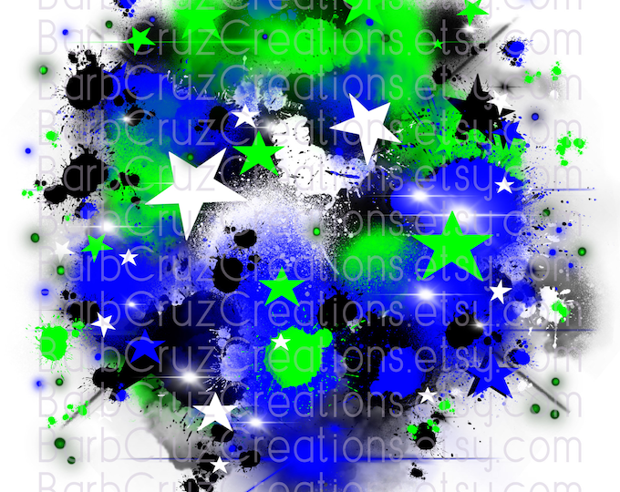 Star Burst, Green, Blue, Airbrush, Digital Airbrush, clipart, png, jpg, sublimation designs, digital download, airbrush, shirt transfer