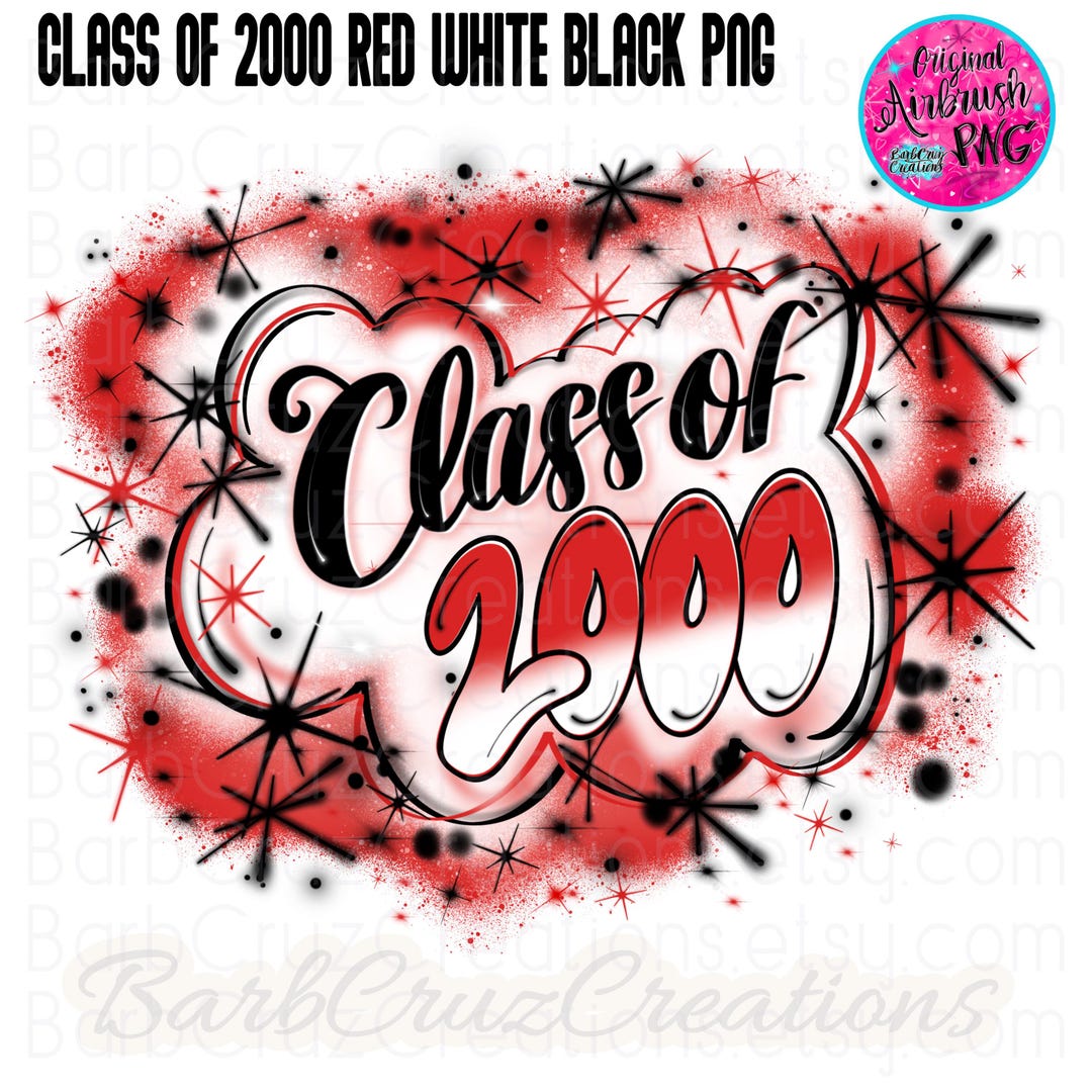 Airbrush Png, Senior, Class of 2000, 2002, Sublimation Designs