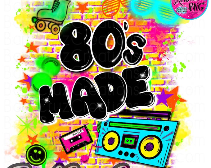80's made, airbrush, Background, 80's, 80s baby, sublimation transfer, digital download, png, clipart, sublimation png, vintage, 80's girl
