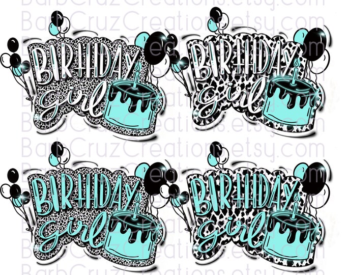 Birthday Girl, Leopard Print Birthday Girl, Leopard Print Designs, Sublimation Designs, png, clipart, Digital Downloads, Waterslides