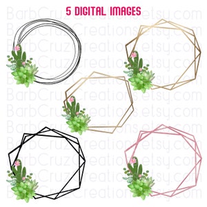 Succulents Wreath, Cactus Wreath, Modern Wreath, png, clip art, Sublimation Transfers, Digital Downloads, Sublimation Designs, Instant png