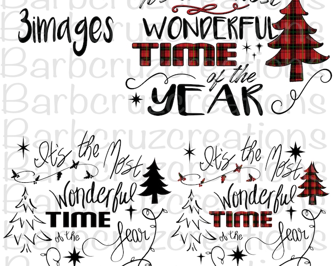 It's the Most Wonderful Time of the year, Buffalo red, Christmas Design,, sublimation design, instant download, christmas png, Digital Downl