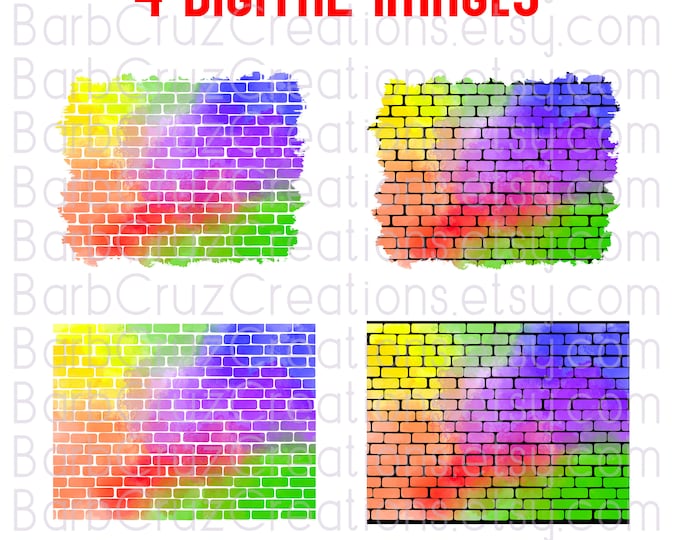 airbrush, brick wall, background, png, graffiti wall, clipart, sublimation designs, digital download, png sublimation, rainbow brick wall