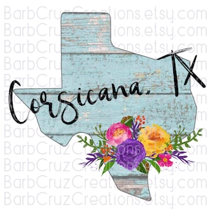 Corsicana, TX, Texas, png, clipart, Digital Downloads, Sublimation Designs, Waterslides, Tumbler Clipart