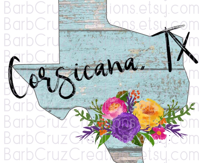 Corsicana, TX, Texas, png, clipart, Digital Downloads, Sublimation Designs, Waterslides, Tumbler Clipart