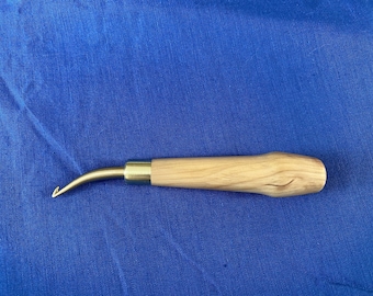 The Irish Hook (aka The Hartman Hook) Bent or Curved Hookie, Slim or Pencil Handle