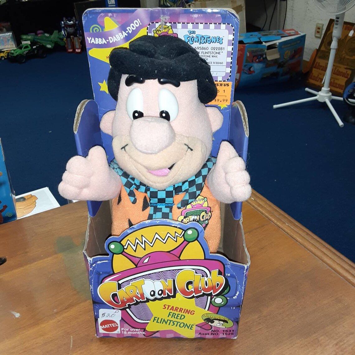 1993 Cartoon Network Cartoon Club Fred Flintstone Plush Toy Etsy