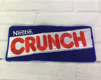 Parche vintage de Nestlé Crunch: aplique para coser con forma de barra de chocolate