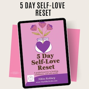 5 Day Self-Love Reset Journal | Guided Confidence, Healing Workbook (Digital Download PDF)