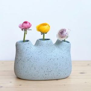 Ceramic Vase, Blue Vase, Unique Vase, Handmade Ceramic Vase, Ceramic Vase for Flowers, Modern Ceramic Decor, Textured Vase, Home Decor