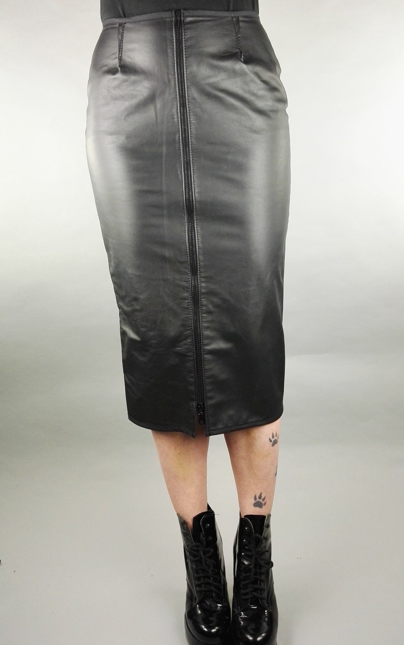 Spanking Hobble Skirt in Black Leather - Etsy