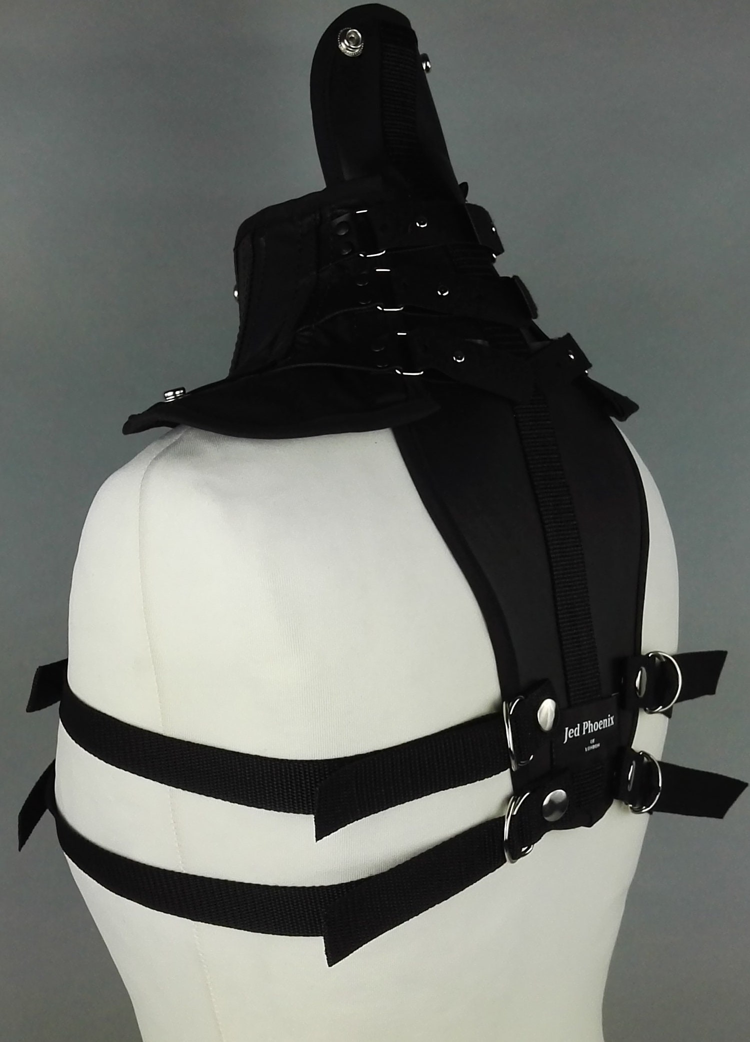 Corsetbondage Posture Collar Neck Corset with Head Harness Restraint Straps