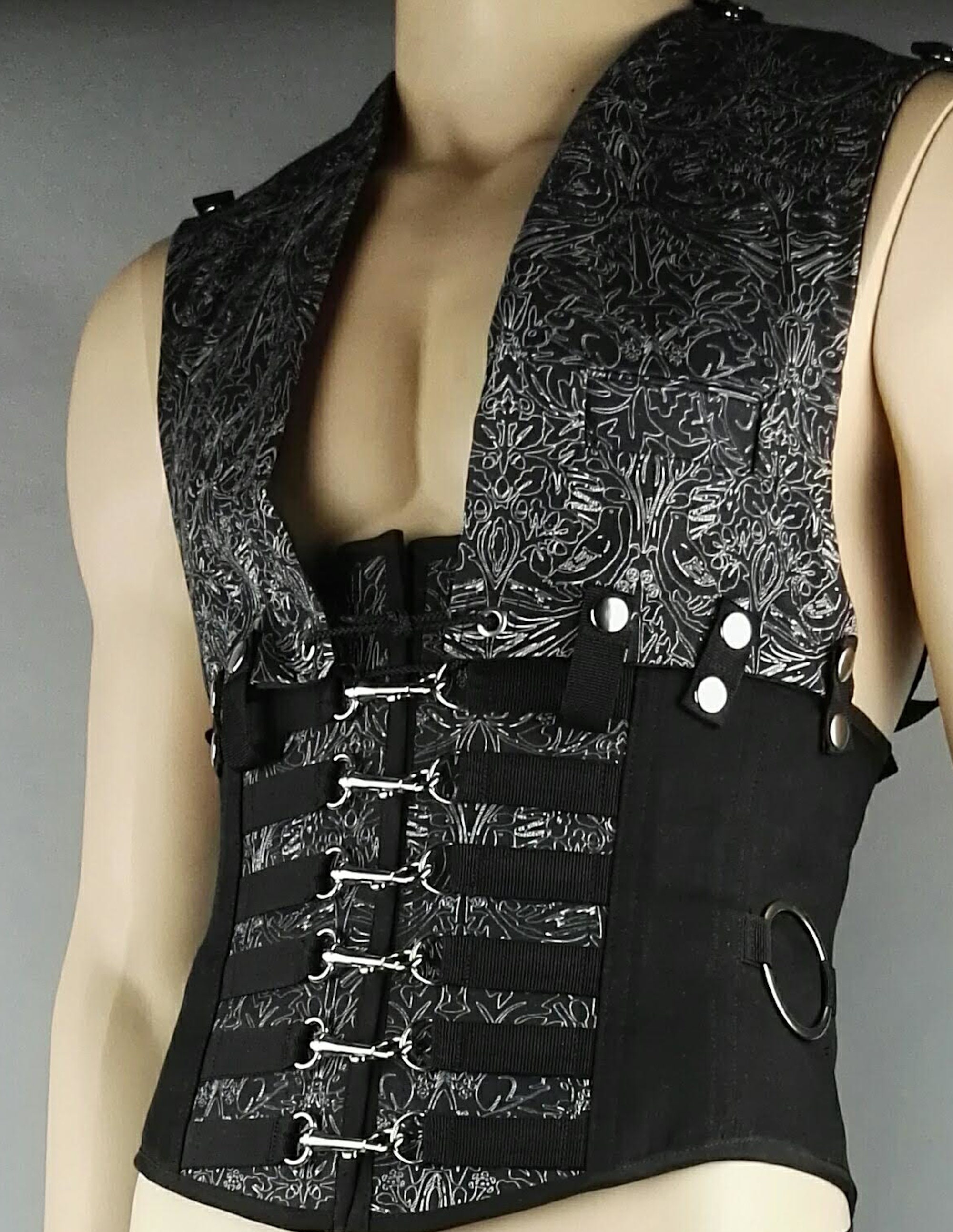 Gilet fétiche corset homme. Repérez le pli - Etsy France