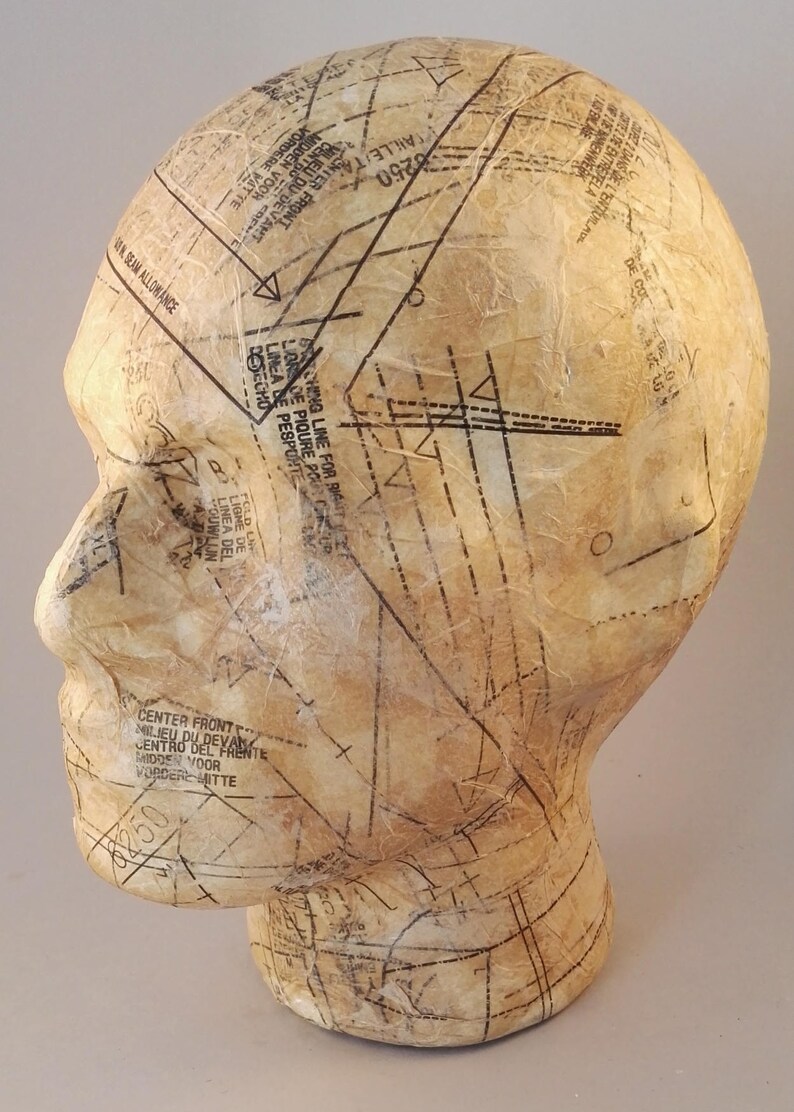 Paper mache mannequin head store display Etsy