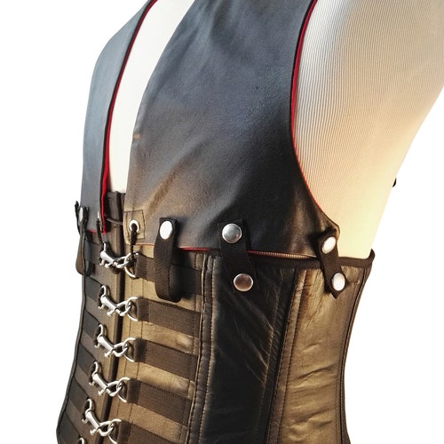 3 Pcs Raven Gothic Waistcoat Black Silk Cravat & Compass Tiepin Size M L XL XXL