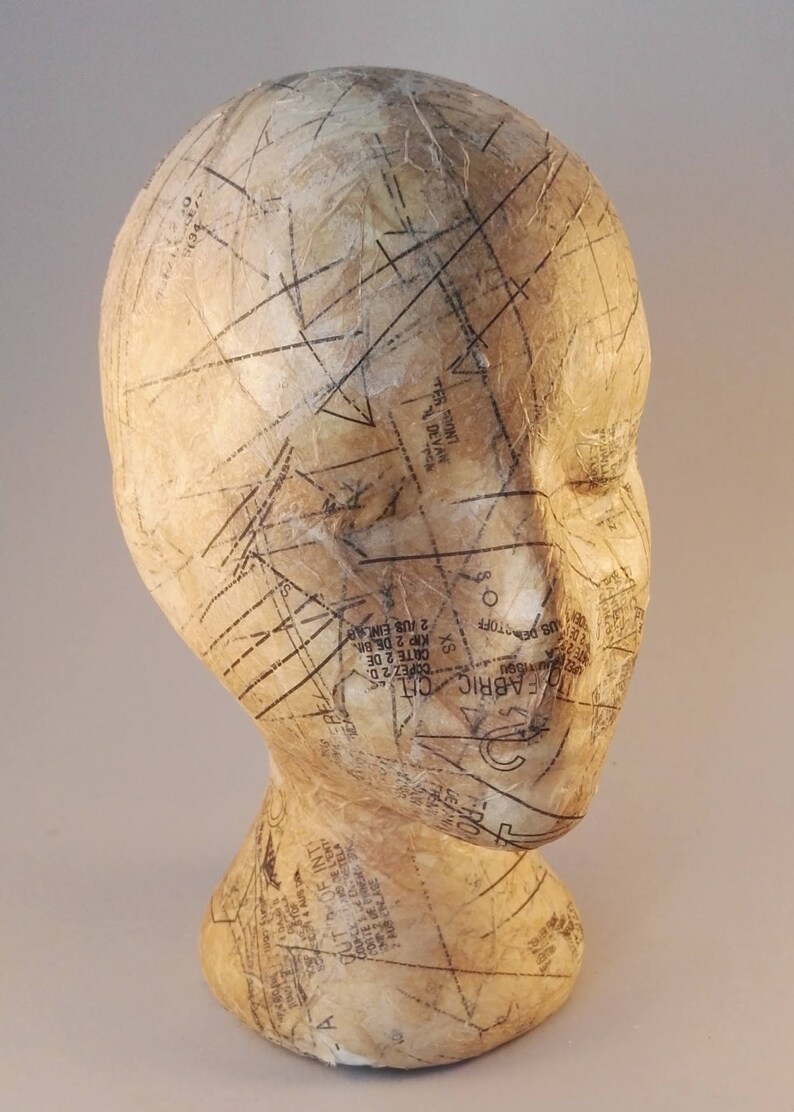 Paper mache mannequin head store display Etsy