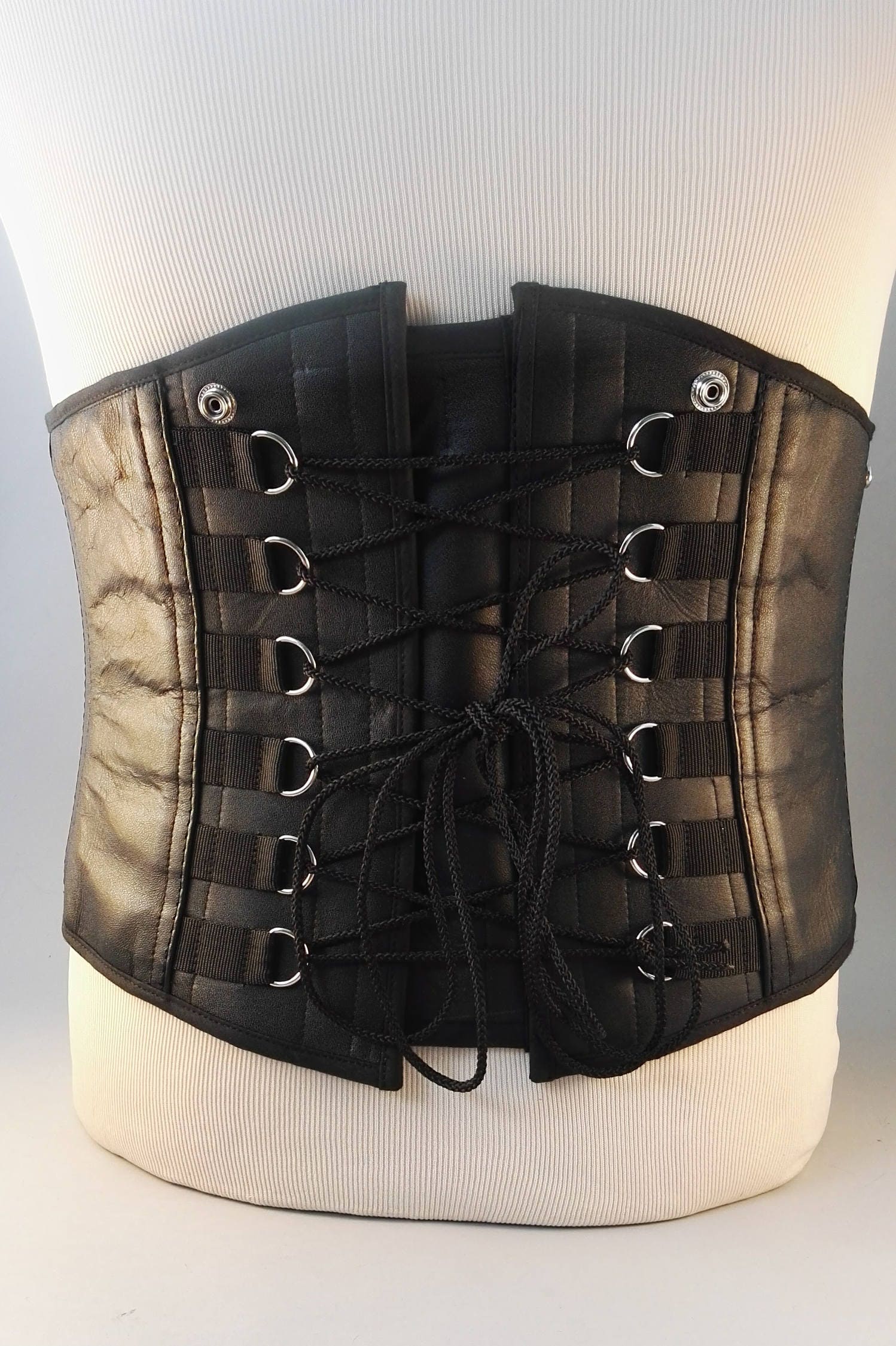 Mens Alt Leather Corset With Waistcoat Panels - Etsy UK