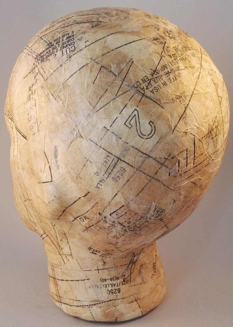 Paper mache mannequin head store display Etsy