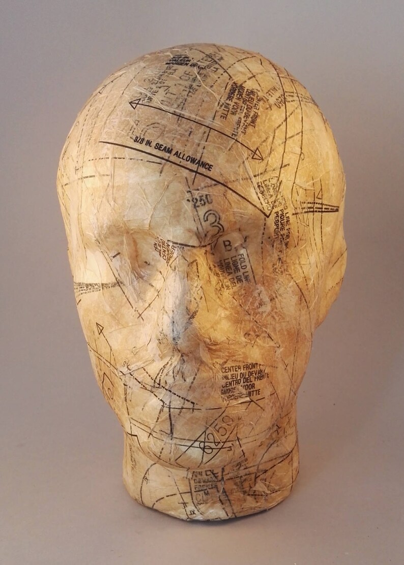 Paper mache mannequin head store display Etsy