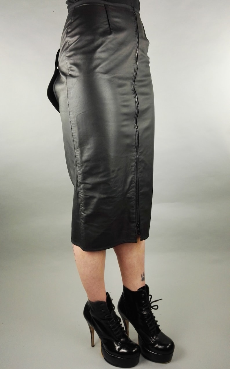 Spanking Hobble Skirt in Black Leather - Etsy