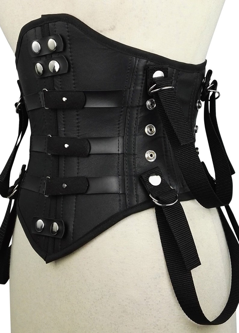 Agent in place complete photo leather corset, bondage and cbt