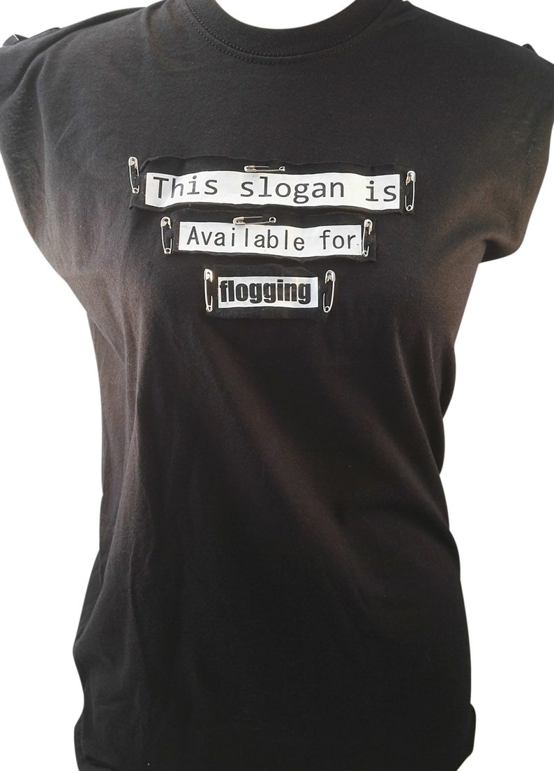 BDSM / Punk / Fetish T-shirts With Pin on Slogan Panels. - Etsy