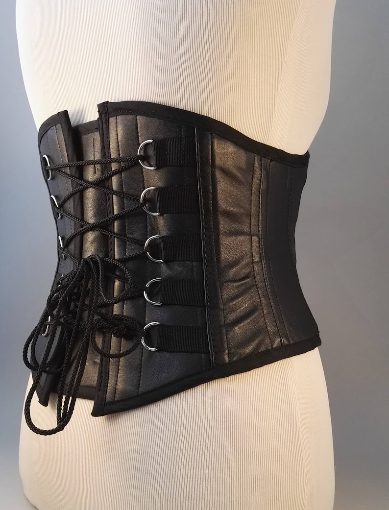 Leather Fetish Underbust Waist Cincher Etsy