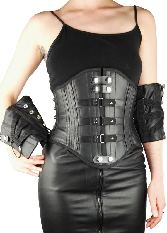 Steel Boned Corset With Bondage Armbinders -  Canada